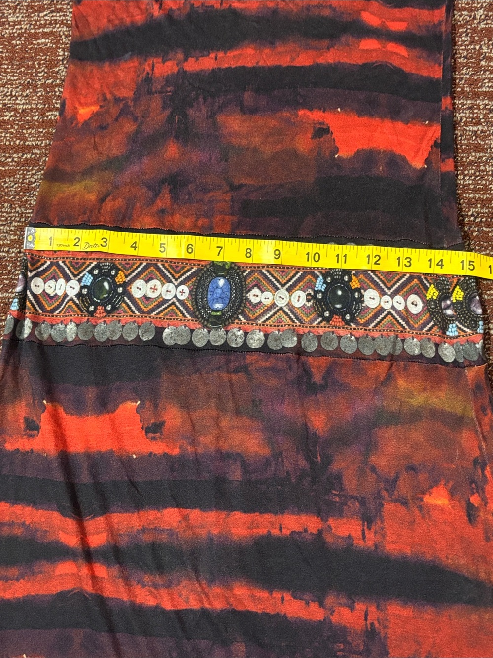 Vintage Desigual 90’s y2k maxi dress stretch jersey drop waist loose fit top M - Picture 15 of 16